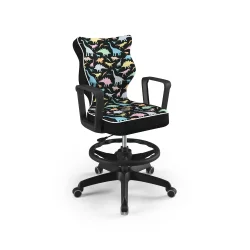 Krzesło młodzieżowe Norm rozmiar 6 z podnóżkiem Czarny