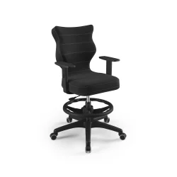 Krzesło młodzieżowe Duo rozmiar 5 z podnóżkiem Czarny