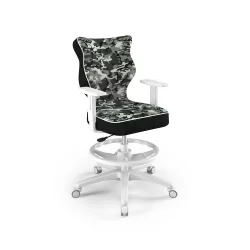 Krzesło młodzieżowe Duo rozmiar 6 z podnóżkiem Czarny