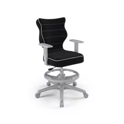 Krzesło młodzieżowe Duo rozmiar 6 z podnóżkiem Czarny