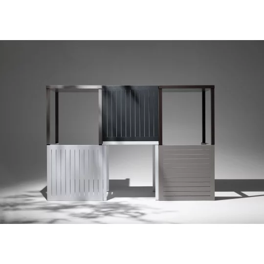 Stół CUBE 70 antracytowy + 4 krzesła TRILL ARMCHAIR antracytowy - Zdjęcie 4