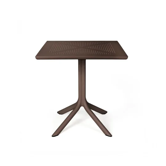 Stół CLIP 80 caffe/ciemnobrązowy + 4 krzesła Bora caffe/ciemnobrązowy - Zdjęcie 2