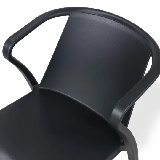 Stół Rodas 70 antracytowy + 4 krzesła FADO antracytowy - Zdjęcie 4