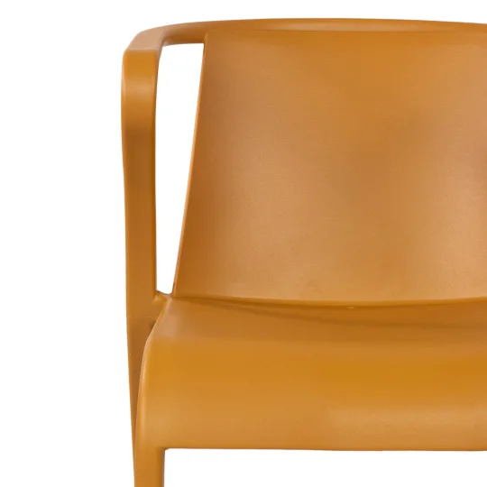 Stół Rodas 70 antracytowy + 4 krzesła FADO żółty - Zdjęcie 4