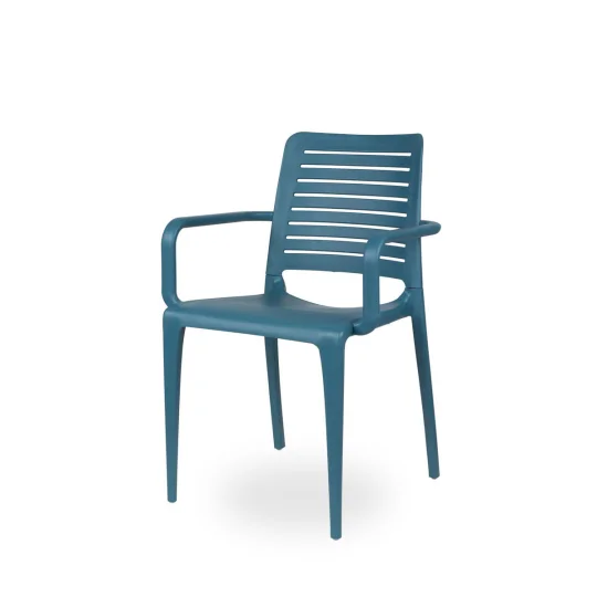Stół Rodas 70 atracytowy + 4 krzesła PARK niebieski - Zdjęcie 2