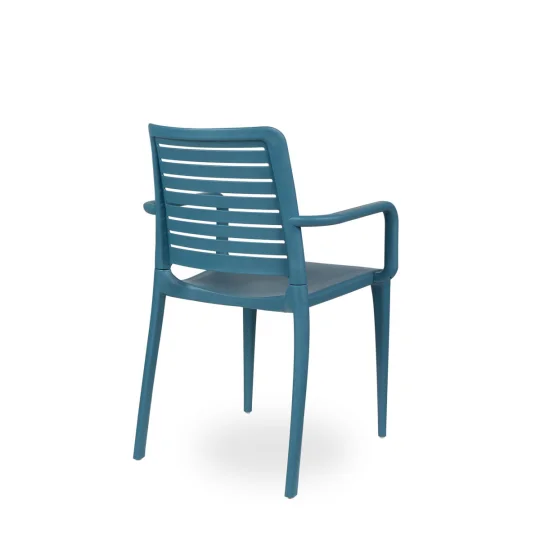 Stół Rodas 70 atracytowy + 4 krzesła PARK niebieski - Zdjęcie 3