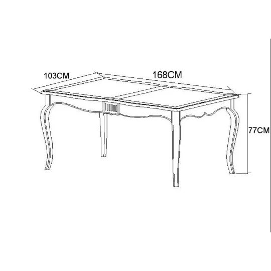 Venezia Bianco VEB810K Stół 168cm - Zdjęcie 2