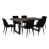 Stół SKARA 180 + 6 krzeseł ZIBI czarny