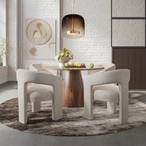 Zestaw - Avola AV2271-50 Stół 127cm + 4 Krzesła Leith LET71N