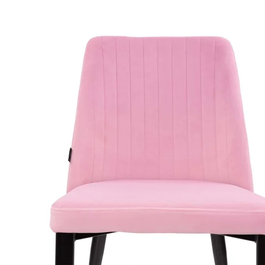 Stół SKARA 180 krzyżowane nogi + 6 krzeseł ZIBI różowy - Zdjęcie 5