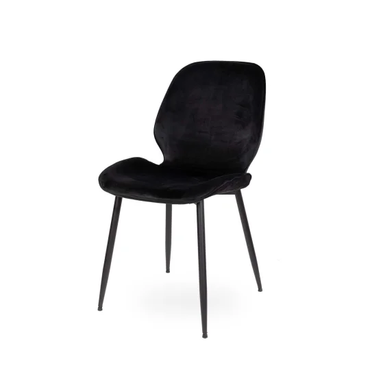 Stół SKARA 180 krzyżowane nogi + 6 krzeseł LEON czarny - Zdjęcie 4