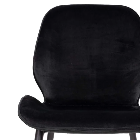 Stół SKARA 180 krzyżowane nogi + 6 krzeseł LEON czarny - Zdjęcie 5