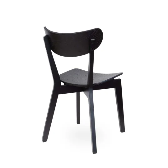 Stół SKARA 180 krzyżowane nogi + 6 krzeseł RUBBO czarny - Zdjęcie 5