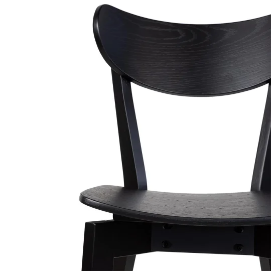 Stół SKARA 180 krzyżowane nogi + 6 krzeseł RUBBO czarny - Zdjęcie 6