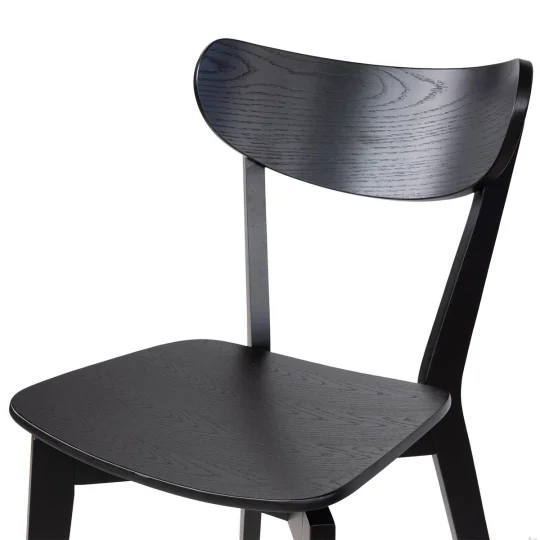 Stół SKARA 180 krzyżowane nogi + 6 krzeseł RUBBO czarny - Zdjęcie 7