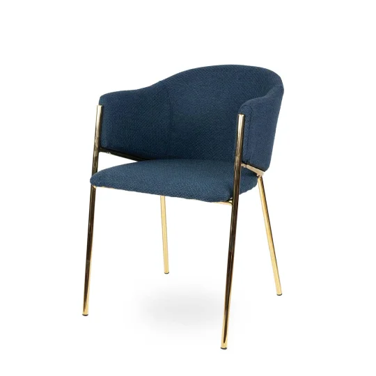 Stół SKARA 180 krzyżowane nogi + 6 krzeseł MAXIMUS niebieski - Zdjęcie 4
