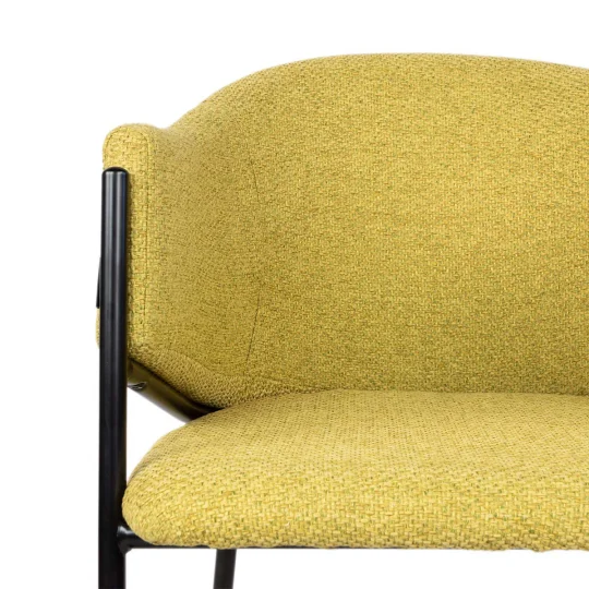 Stół SKARA 180 krzyżowane nogi + 6 krzeseł MAXIMUS żółty - Zdjęcie 6