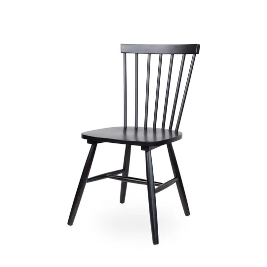 Stół RUBBO dębowy + 4 krzesła RAINO czarny - Zdjęcie 3