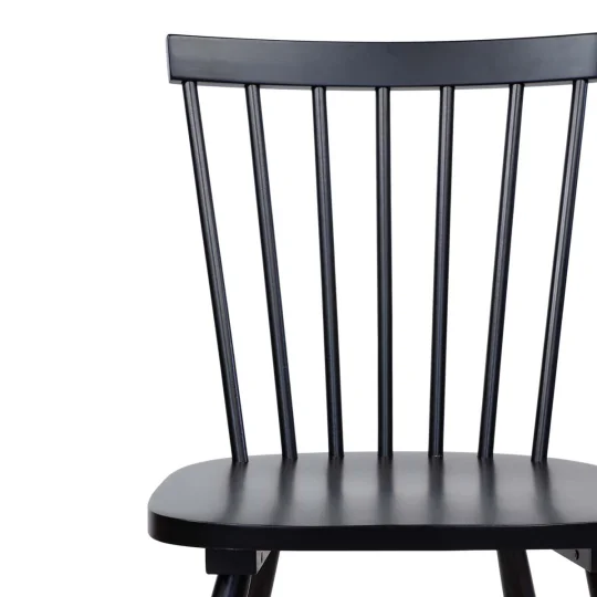 Stół RUBBO dębowy + 4 krzesła RAINO czarny - Zdjęcie 4