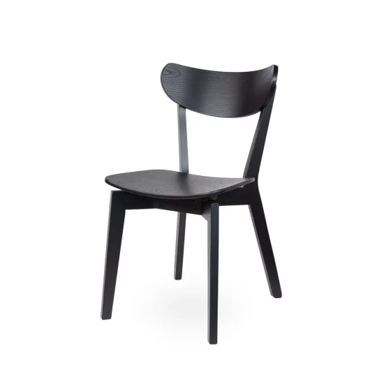 Stół RUBBO dębowy + 4 krzesła RUBBO czarny - Zdjęcie 2