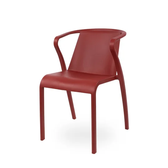 Stół Rodas 70 antracytowy + 4 krzesła FADO czerwony - Zdjęcie 2