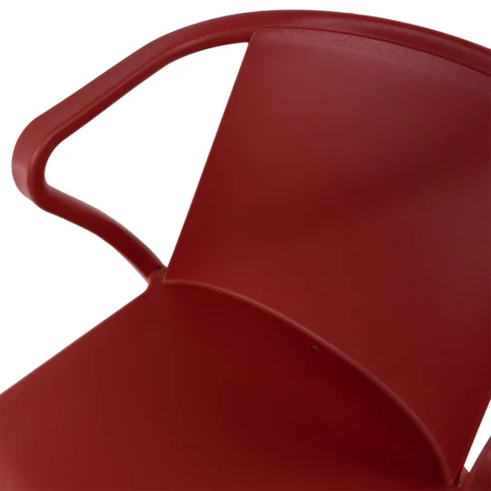 Stół Rodas 70 antracytowy + 4 krzesła FADO czerwony - Zdjęcie 5