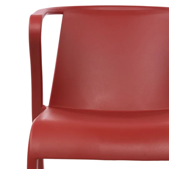 Stół Rodas 70 antracytowy + 4 krzesła FADO czerwony - Zdjęcie 4