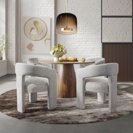 Avola AV2271-50 Stół 127cm + 4 krzesła Leith  LET71G