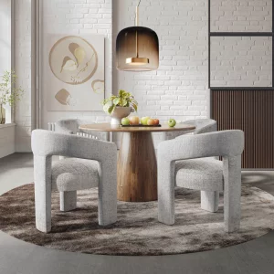 Zestaw - Avola AV2271-50 Stół 127cm + 4 Krzesła Leith  LET71G