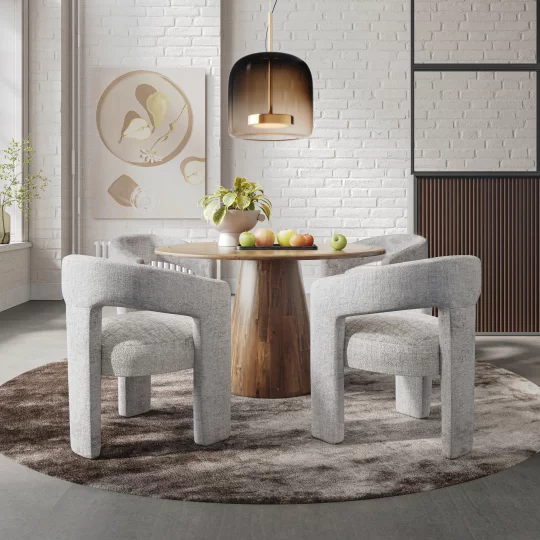 Avola AV2271-50 Stół 127cm + 4 krzesła Leith  LET71G