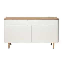 Komoda z szufladą AMALFI 140 biała/dębowa