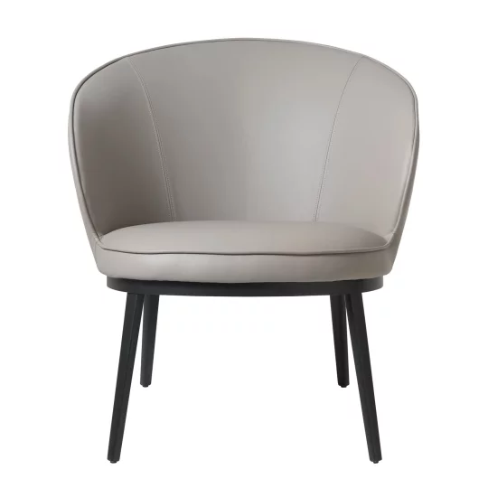 Fotel z ekoskóry GAIN szarobeżowy - Zdjęcie 2