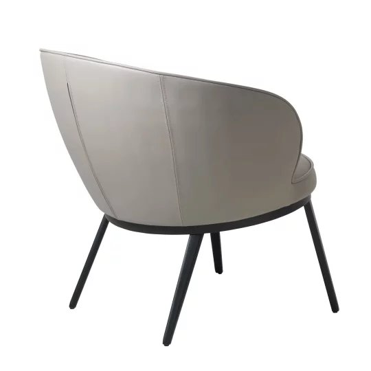 Fotel z ekoskóry GAIN szarobeżowy - Zdjęcie 3