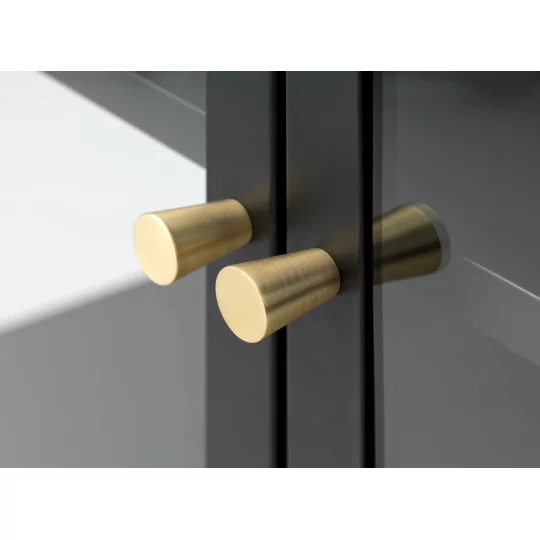 Witryna dwudrzwiowa CARMEL 140 czarna - Zdjęcie 4