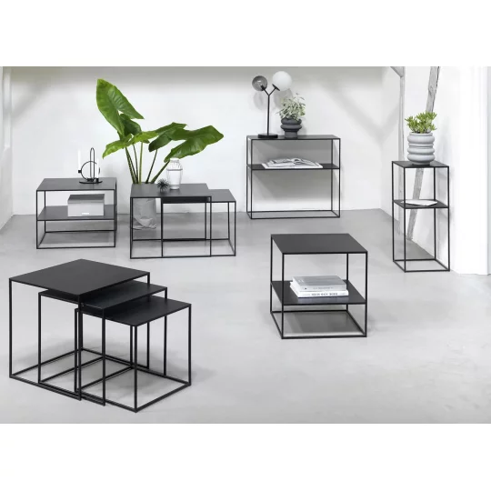 Stolik kawowy PEBBLE 65X65 czarny - Zdjęcie 3