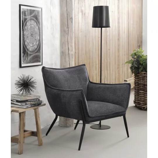 Fotel tapicerowany CALGARY ciemnoszary - Zdjęcie 5