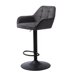 Hoker tapicerowany NOLAN pikowany w kwadrat Ciemnoszary