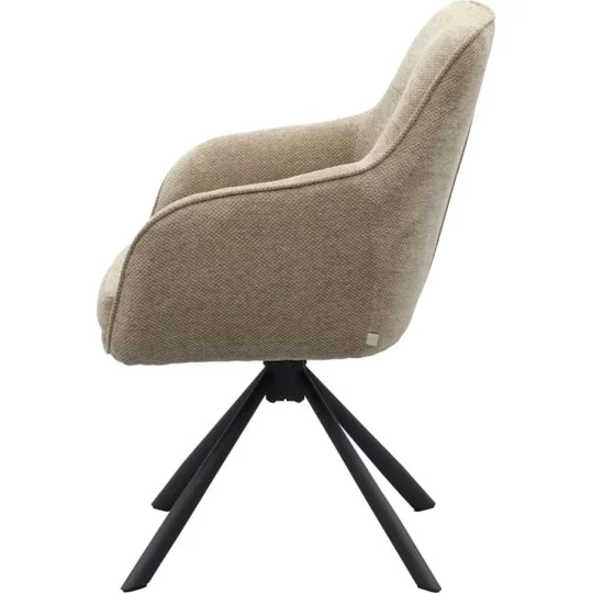 Krzesło obrotowe tapicerowane AVOLA - czarne nogi - Zdjęcie 3