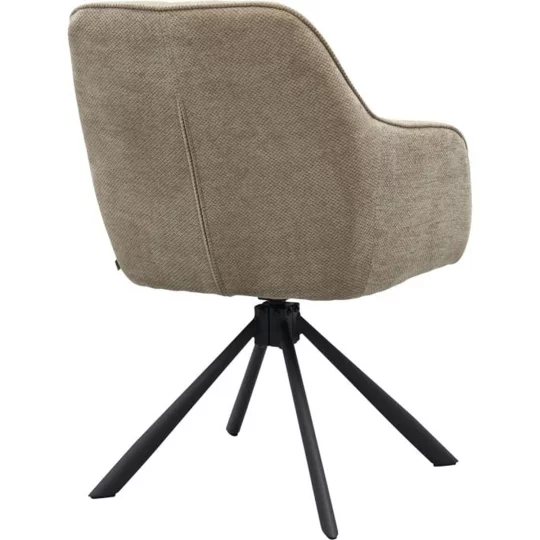 Krzesło obrotowe tapicerowane AVOLA - czarne nogi - Zdjęcie 4