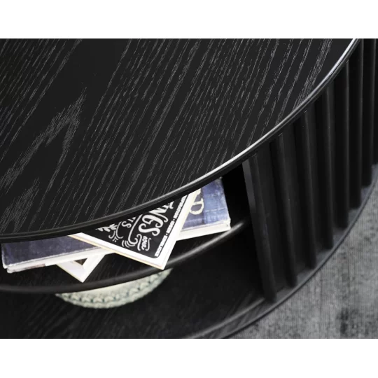 Stolik kawowy okrągły SIENA fi 85 czarny - Zdjęcie 5