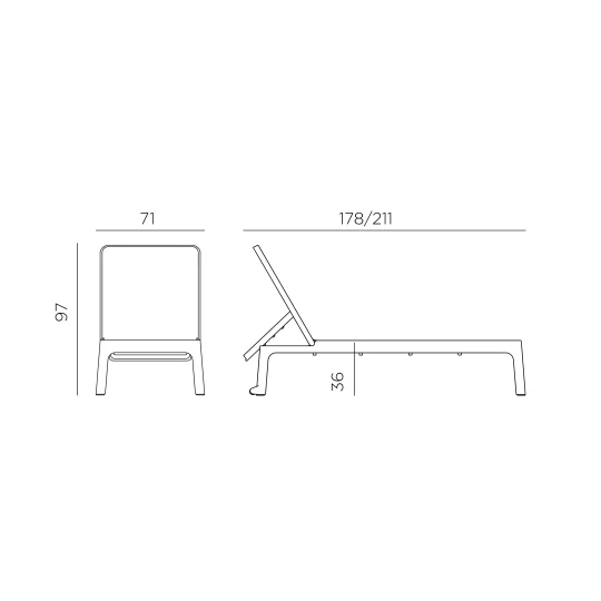 Leżak Nardi PLANO - Zdjęcie 6
