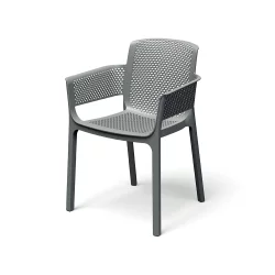 Krzesło ogrodowe z podłokietnikami NEXO Szary