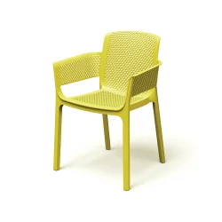 Krzesło ogrodowe z podłokietnikami NEXO Żółty