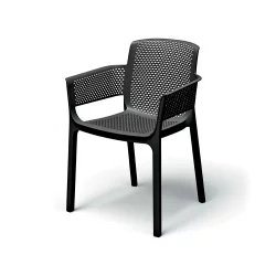 Krzesło ogrodowe z podłokietnikami NEXO Antracytowy