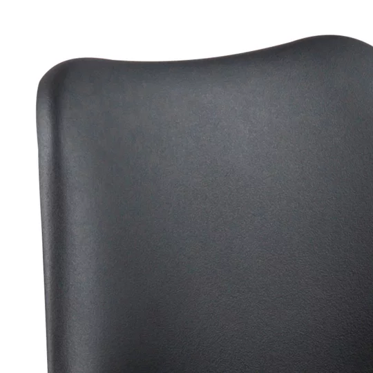 Krzesło z ekoskóry NICO czarne - nogi drewniane - Zdjęcie 5