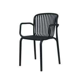 Krzesło ogrodowe z podłokietnikami BRENE Antracytowy