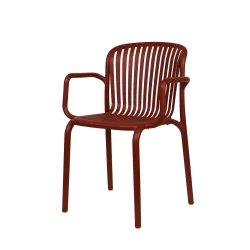 Krzesło ogrodowe z podłokietnikami BRENE Czerwony