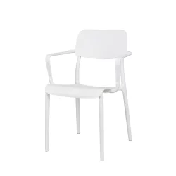 Krzesło ogrodowe z podłokietnikami RIMO Biały
