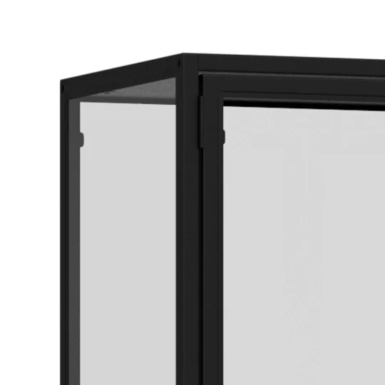 Witryna ZAKARIA 77x35x150 czarna - Zdjęcie 6