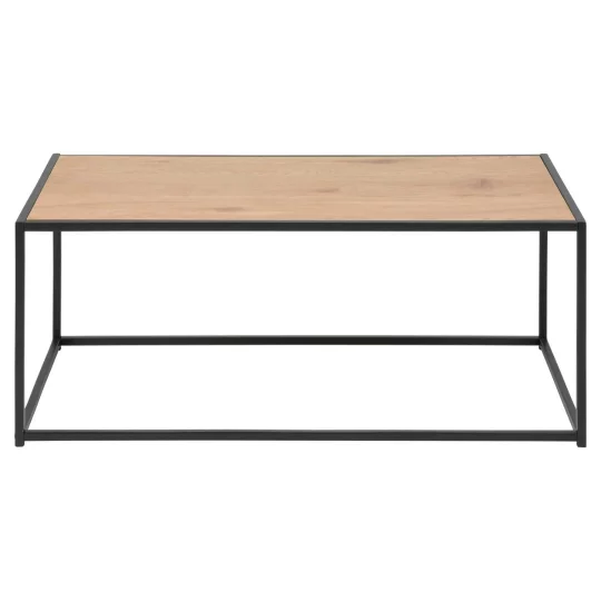 Stolik kawowy ZAKARIA 100x50 drewniany/czarny - Zdjęcie 2